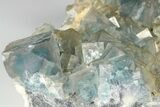 Blue Cubic Fluorite Crystal Cluster - China #186037-3